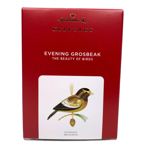 Hallmark Keepsake EVENING GROSBEAK 2021 Ornament #17 The Beauty of Birds Series - Picture 1 of 7
